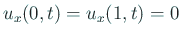 $ u_x(0,t)=u_x(1,t)=0$