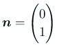 $ \bm{n}=\begin{pmatrix}0 \\ 1
\end{pmatrix}$