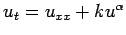 $u_t=u_{xx}+k u^\alpha $