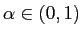 $ \alpha\in(0,1)$