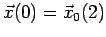 $\displaystyle \vec x(0)=\vec x_0
\leqno (2)
$