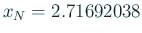 $ x_N=2.71692038$