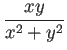 $ \dfrac{xy}{x^2+y^2}$