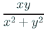 $ \dfrac{xy}{x^2+y^2}$